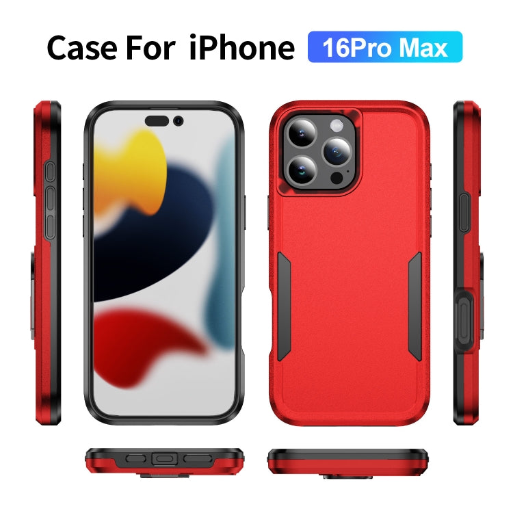 For iPhone 16 Pro Max Pioneer Armor Heavy Duty PC + TPU Phone Case(Red+Black) - iPhone 16 Pro Max Cases by buy2fix | Online Shopping UK | buy2fix