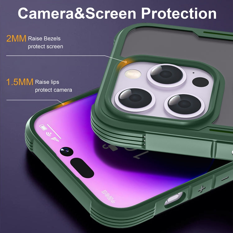 For iPhone 16 Skin Feel Frosted MagSafe Magnetic PC Hybrid TPU Phone Case(Green) - iPhone 16 Cases by buy2fix | Online Shopping UK | buy2fix