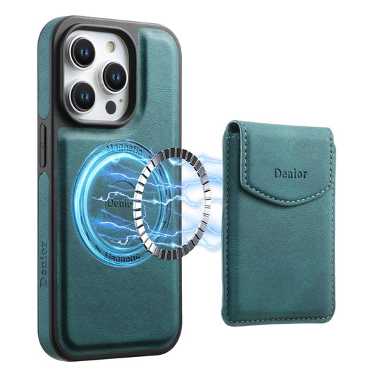 For iPhone 16 Pro Denior D19 Skin Feel MagSafe Detachable Card Slot Phone Case(Blue) - iPhone 16 Pro Cases by Denior | Online Shopping UK | buy2fix