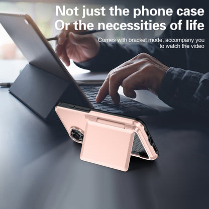 For iPhone 16 Pro Max Card Slot Holder Phone Case(Rose Gold) - iPhone 16 Pro Max Cases by buy2fix | Online Shopping UK | buy2fix