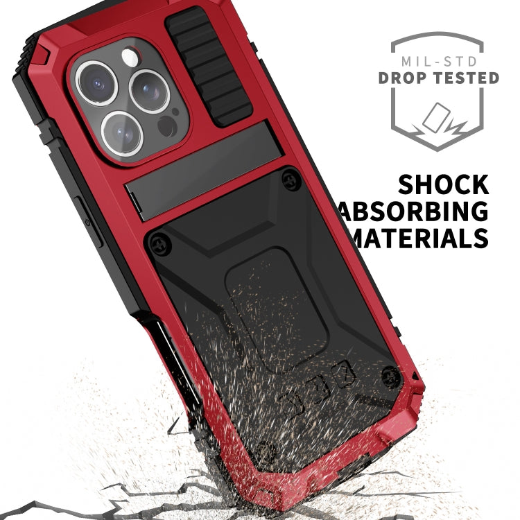 For iPhone 16 Pro R-JUST Life Waterproof Dustproof Shockproof Phone Case(Red) - iPhone 16 Pro Cases by R-JUST | Online Shopping UK | buy2fix