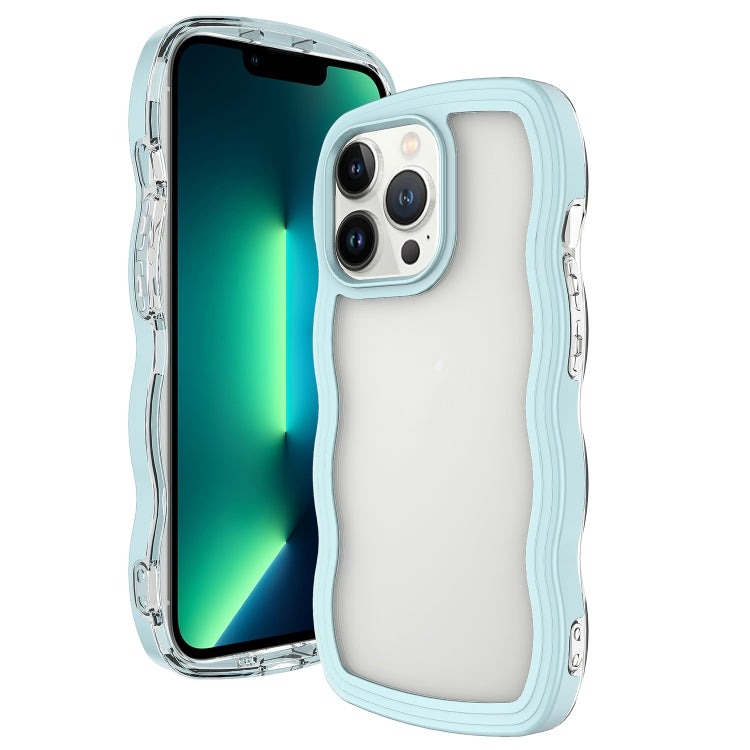 For iPhone 16 Pro Candy Color Wave TPU Clear PC Phone Case(Green) - iPhone 16 Pro Cases by buy2fix | Online Shopping UK | buy2fix