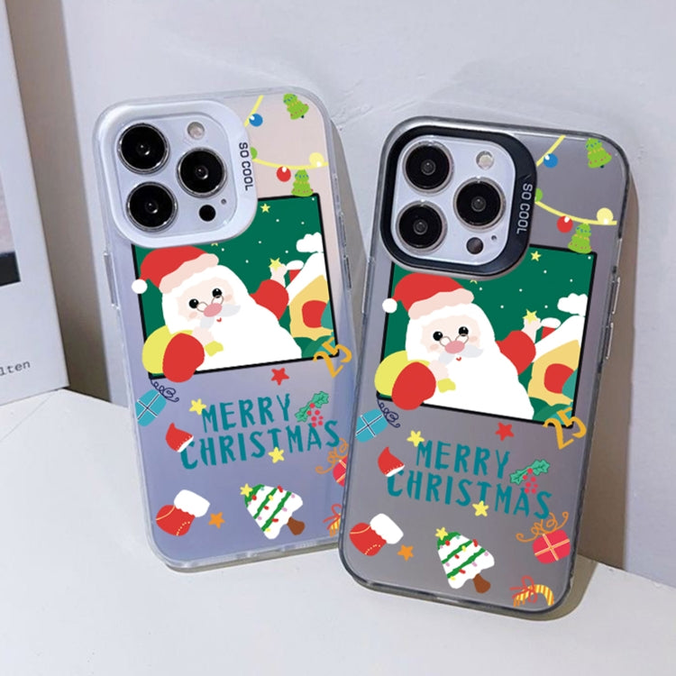 For iPhone 16 Pro Max Christmas Series PC Full Coverage Pattern Phone Case(CK033 Black) - iPhone 16 Pro Max Cases by buy2fix | Online Shopping UK | buy2fix