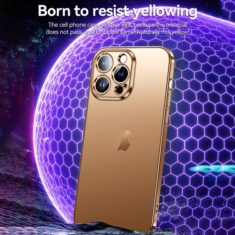 For iPhone 16 SULADA Natural Color Series Electroplating Frosted TPU Phone Case(Gold) - iPhone 16 Cases by SULADA | Online Shopping UK | buy2fix