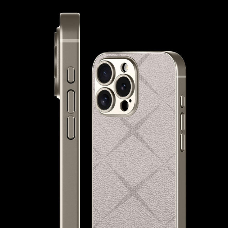 For iPhone 16 GKK Asterism Metal Paint Skin Feel Leather Full Coverage Phone Case(Mountain Gray) - iPhone 16 Cases by GKK | Online Shopping UK | buy2fix