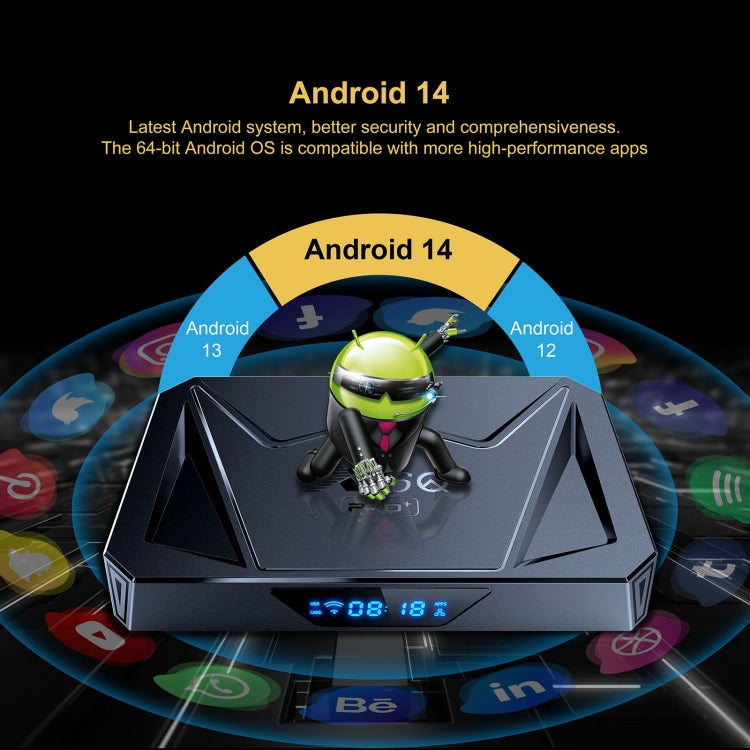 X96Q Pro+ Cortex-A55 Android 14 Octa-core CPU 4K HD Internet Set-top Box, RAM:4GB+32GB(US Plug) - Others by buy2fix | Online Shopping UK | buy2fix