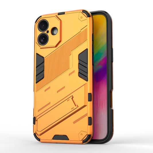 For iPhone 16 Punk Armor 2 in 1 PC + TPU Phone Case with Holder(Orange) - iPhone 16 Cases by buy2fix | Online Shopping UK | buy2fix