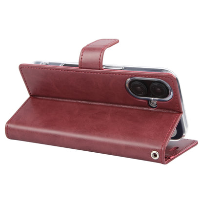 For iPhone 16 Plus GOOSPERY BLUE MOON Crazy Horse Texture Leather Phone Case(Wine Red) - iPhone 16 Plus Cases by GOOSPERY | Online Shopping UK | buy2fix