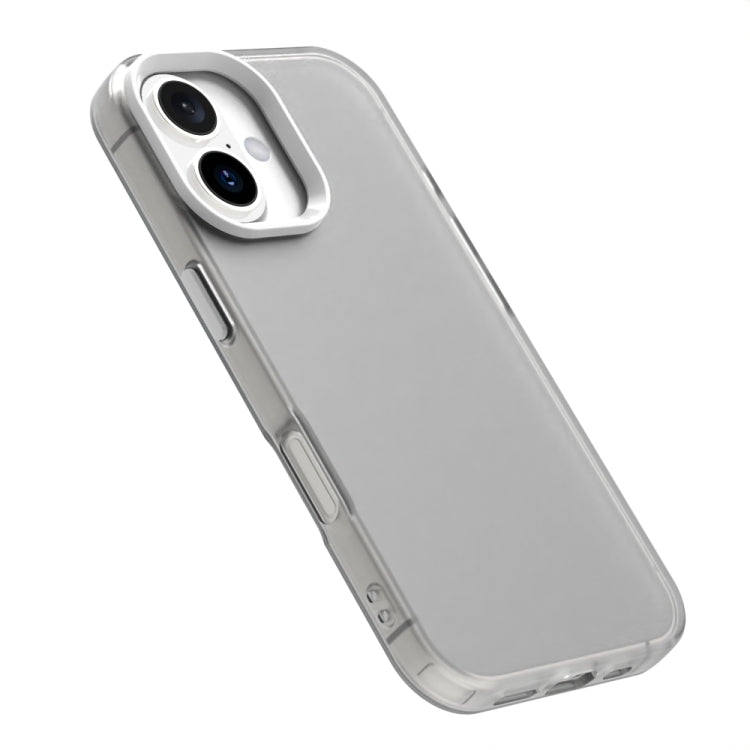 For iPhone 16 Candy PC Hybrid TPU Shockproof Phone Case(White) - iPhone 16 Cases by buy2fix | Online Shopping UK | buy2fix