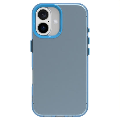 For iPhone 16 Candy PC Hybrid TPU Shockproof Phone Case(Blue) - iPhone 16 Cases by buy2fix | Online Shopping UK | buy2fix