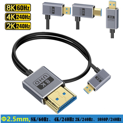 30cm Coaxial Micro HDMI to HDMI 8K UHD 48Gbps Video Connection Cable, Style:Straight Head - Cable by buy2fix | Online Shopping UK | buy2fix