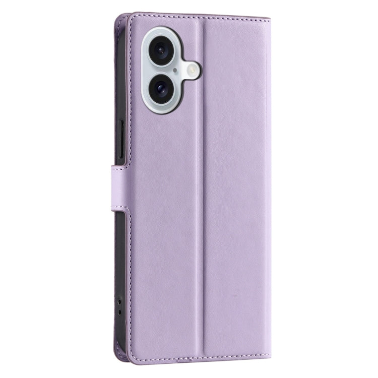 For iPhone 16 Plus Voltage Ultra-thin Dot Leather Phone Case(Purple) - iPhone 16 Plus Cases by buy2fix | Online Shopping UK | buy2fix