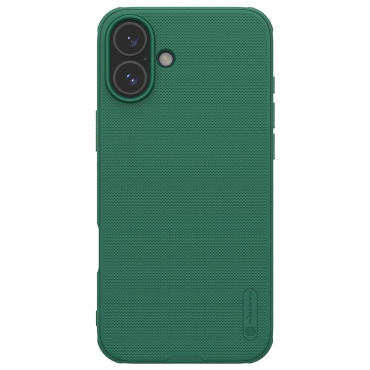 For iPhone 16 NILLKIN Frosted Shield Pro PC + TPU Phone Case(Green) - iPhone 16 Cases by NILLKIN | Online Shopping UK | buy2fix