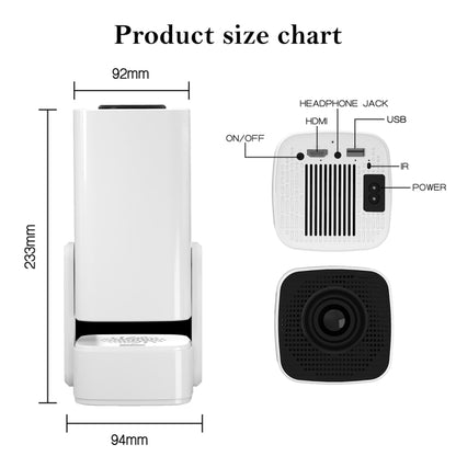 Y7S 720P Android 11 OS Portable Home WiFi Projector with Speaker, CPU:RK3326(AU Plug) - Mini Projector by buy2fix | Online Shopping UK | buy2fix