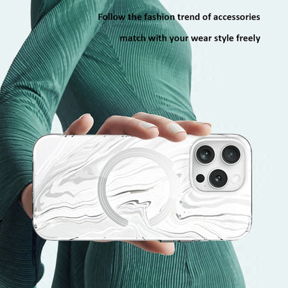 For iPhone 16 TGVIS Grace Series MagSafe Magnetic Phone Case(Glacier) - iPhone 16 Cases by TGVIS | Online Shopping UK | buy2fix