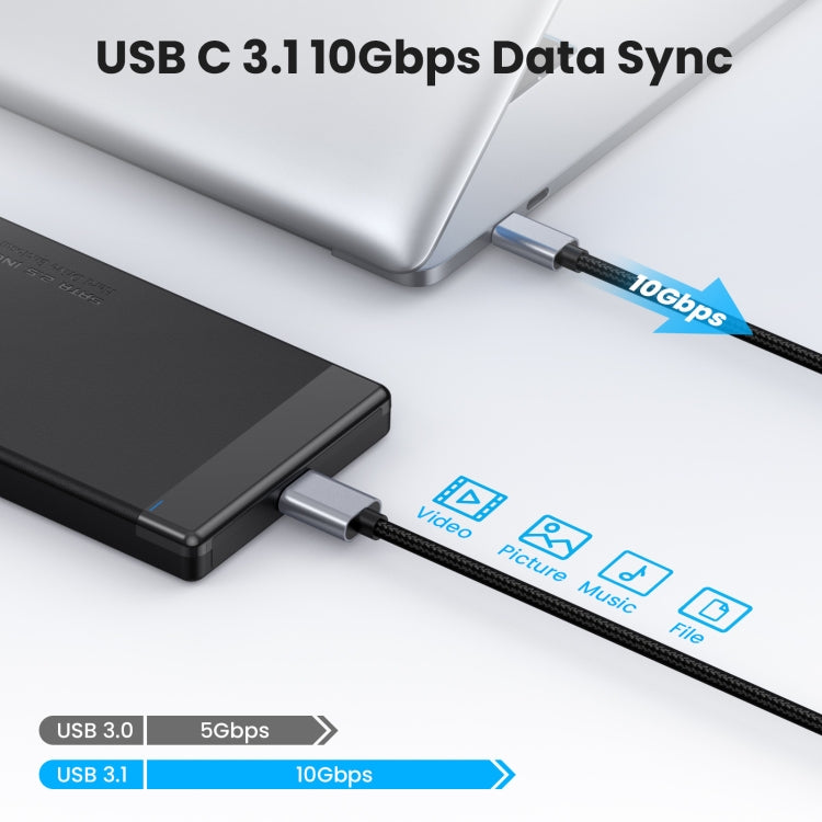 10Gbps USB-C / Type-C 3.1 to Micro B Mobile Hard Disk Adapter Cable, Length:1.8m - Cable & Adapters by buy2fix | Online Shopping UK | buy2fix