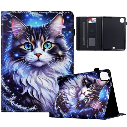 For iPad Pro 11 2024 Painted Pattern Leather Tablet Case(Tabby Cat) - iPad Pro 11 2024 Cases by buy2fix | Online Shopping UK | buy2fix