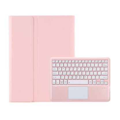 For Samsung Galaxy Tab S10 Ultra A910B-A Touch Pad Detachable Bluetooth Keyboard Leather Tablet Case(Pink) - Samsung Keyboard by buy2fix | Online Shopping UK | buy2fix