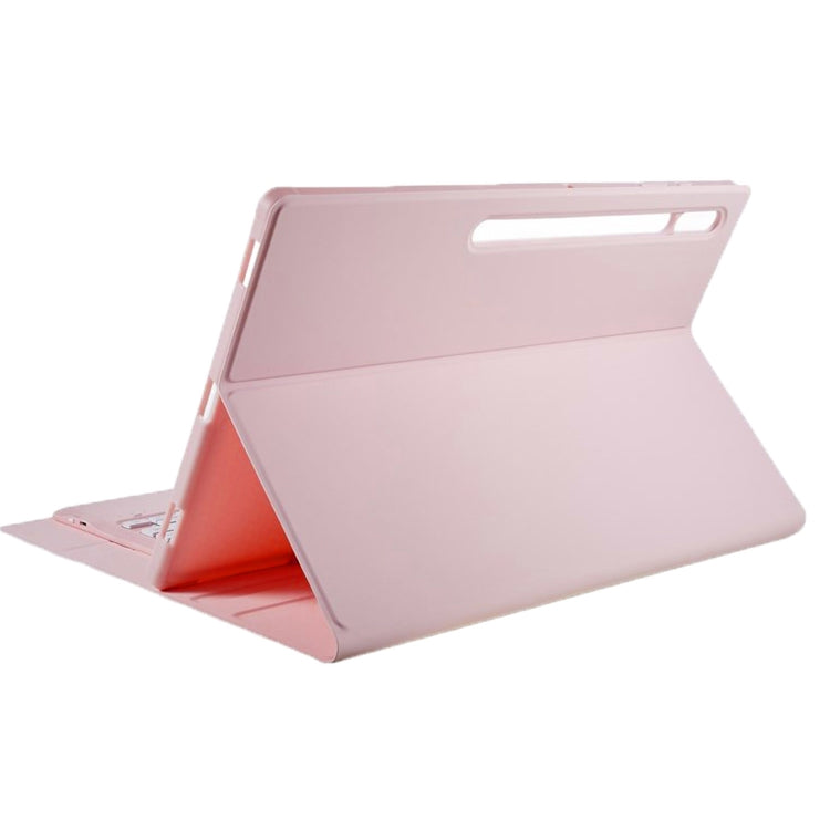 For Samsung Galaxy Tab S10 Ultra A910B-A Touch Pad Detachable Bluetooth Keyboard Leather Tablet Case(Pink) - Samsung Keyboard by buy2fix | Online Shopping UK | buy2fix