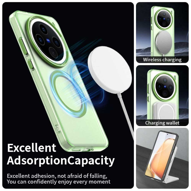 For vivo X200 Pro Candy Magsafe PC Hybrid TPU Phone Case(Green) - X200 Pro Cases by buy2fix | Online Shopping UK | buy2fix