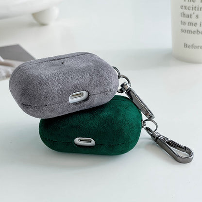 For AirPods Pro Turn Fur Bluetooth Earphone PC Protective Case(Green) - For AirPods Pro by buy2fix | Online Shopping UK | buy2fix