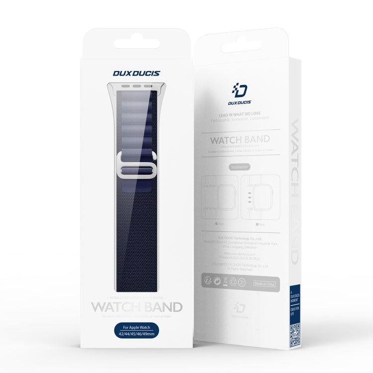 For Apple Watch 42mm / 41mm / 40mm / 38mm DUX DUCIS GS Series Nylon Loop Watch Band(Navy Blue) - Watch Bands by DUX DUCIS | Online Shopping UK | buy2fix