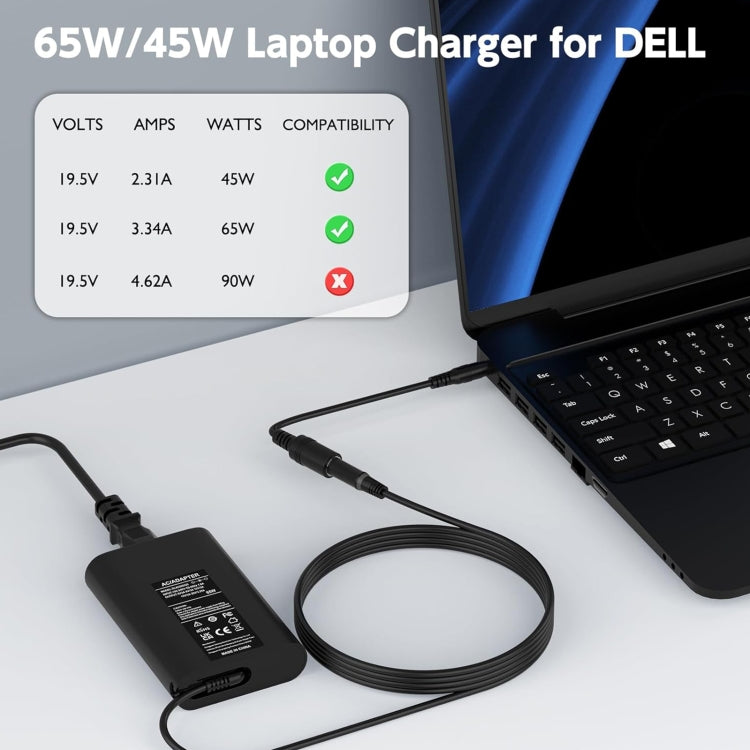 65W 19.5V 3.34A Laptop Notebook Power Adapter For Dell 7.4 x 5.0, Plug:AU Plug - For Dell by buy2fix | Online Shopping UK | buy2fix