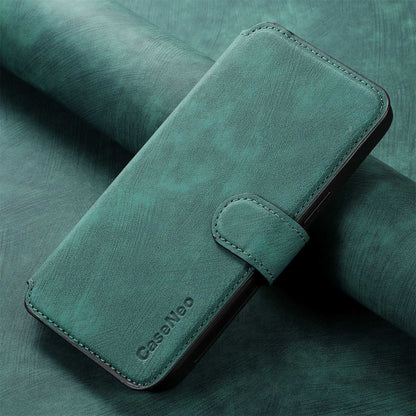 For iPhone 16 Pro CaseNeo MagSafe RFID Anti-theft Retro Leather Phone Case(Green) - iPhone 16 Pro Cases by CaseNeo | Online Shopping UK | buy2fix