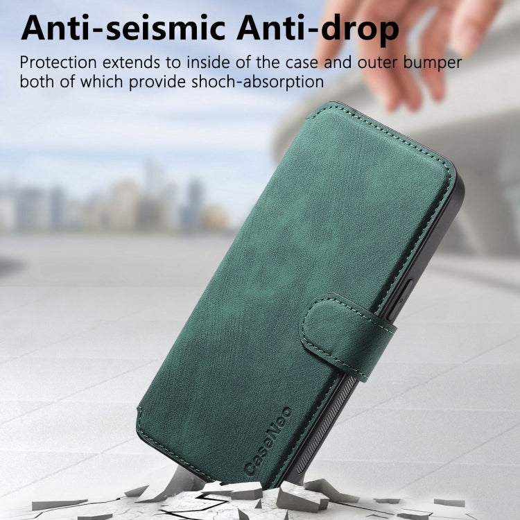 For iPhone 16 Pro CaseNeo MagSafe RFID Anti-theft Retro Leather Phone Case(Green) - iPhone 16 Pro Cases by CaseNeo | Online Shopping UK | buy2fix