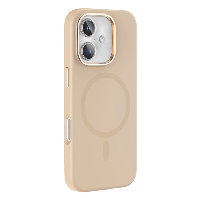 For iPhone 16 Mutural Karen Series Liquid Silicone MagSafe Magnetic Phone Case(Desert Gold) - iPhone 16 Cases by Mutural | Online Shopping UK | buy2fix