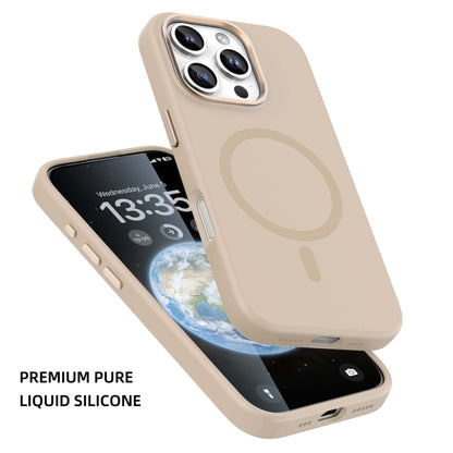 For iPhone 16 Mutural Karen Series Liquid Silicone MagSafe Magnetic Phone Case(Desert Gold) - iPhone 16 Cases by Mutural | Online Shopping UK | buy2fix