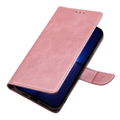 For iPhone 16 Plus Calf Texture Buckle Flip Leather Phone Case(Rose Gold) - iPhone 16 Plus Cases by buy2fix | Online Shopping UK | buy2fix