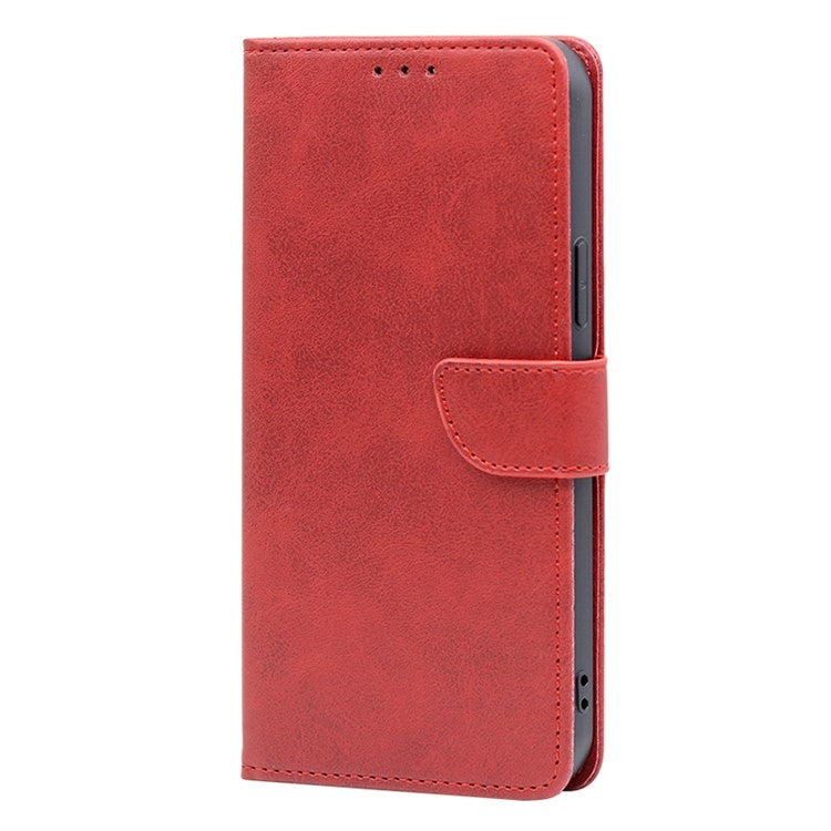 For iPhone 16 Plus Calf Texture Buckle Flip Leather Phone Case(Red) - iPhone 16 Plus Cases by buy2fix | Online Shopping UK | buy2fix