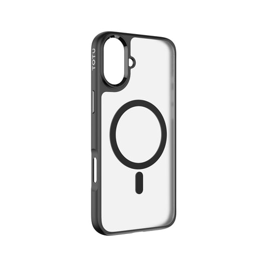 For iPhone 16 TOTU PC-7 Gold Shield Series Skin Feel MagSafe Magnetic Phone Case(Black) - iPhone 16 Cases by TOTUDESIGN | Online Shopping UK | buy2fix