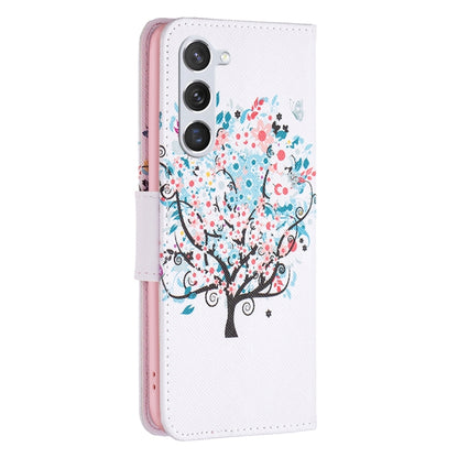 For Samsung Galaxy S25 5G Colored Drawing Pattern Leather Phone Case(Tree) - Galaxy S25 5G Cases by buy2fix | Online Shopping UK | buy2fix