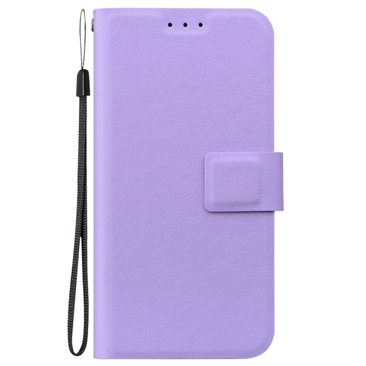 For OnePlus 13 Ultra-thin Voltage Magnetic Buckle Leather Phone Case(Purple) - OnePlus Cases by buy2fix | Online Shopping UK | buy2fix