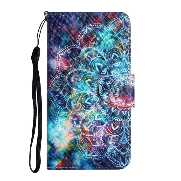 For Samsung Galaxy S25 5G Colored Drawing Pattern Leather Phone Case(Star Mandala) - Galaxy S25 5G Cases by buy2fix | Online Shopping UK | buy2fix