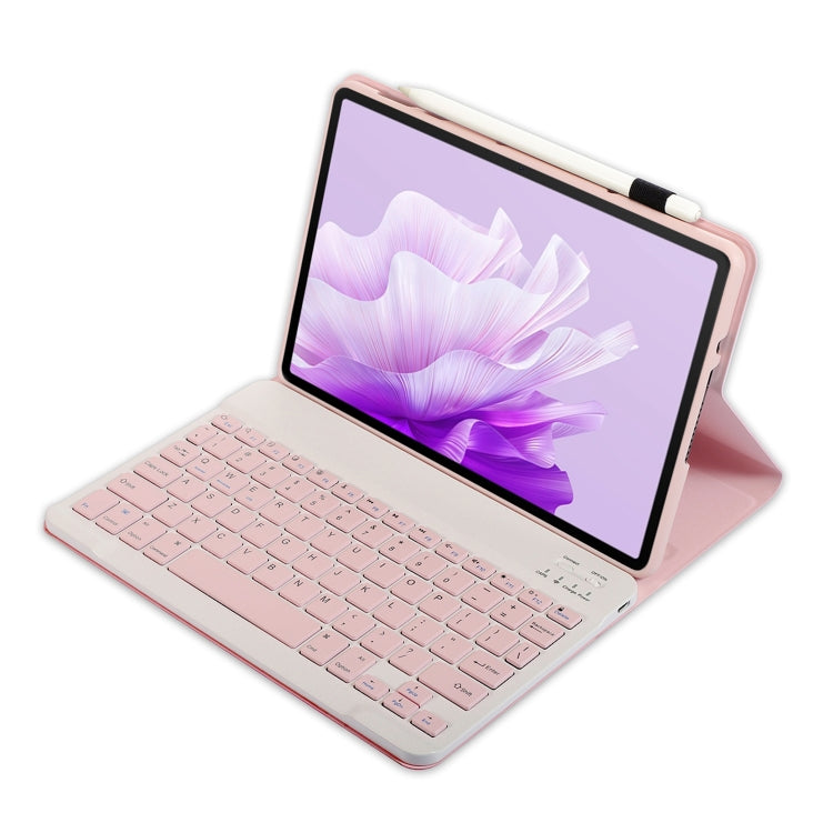 For Honor Pad X9 / X8 Pro 11.5 AH15 Ultra-thin Detachable Bluetooth Keyboard Leather Tablet Case(Pink White) - Others Keyboard by buy2fix | Online Shopping UK | buy2fix