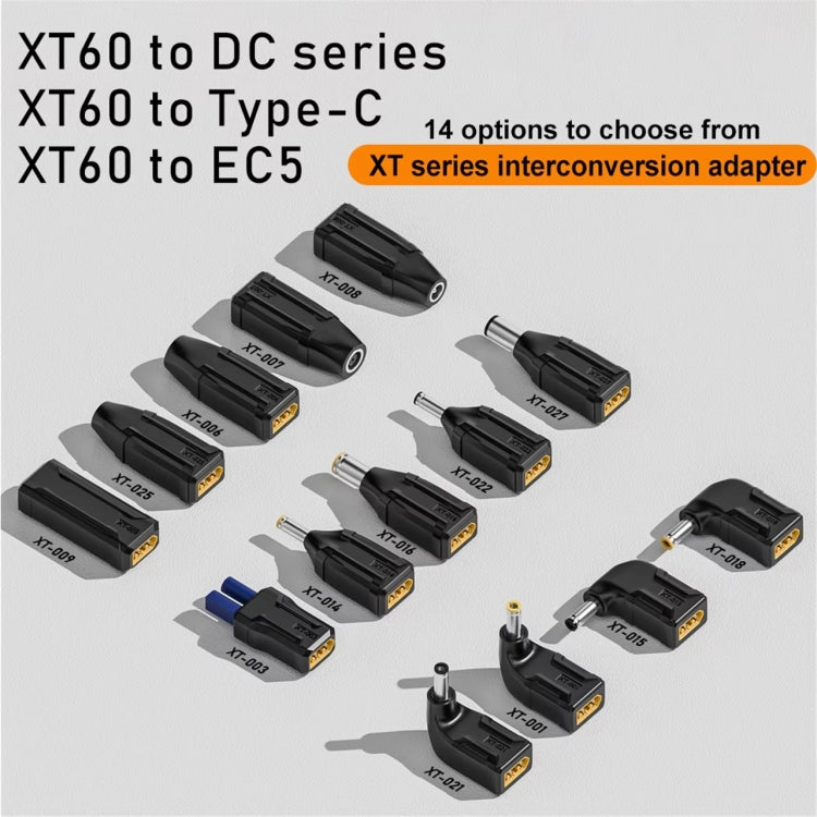 XT-021 XT60 Male to 5.5x2.1 3D Bend Interchange Adapter - Universal Power Adapter by buy2fix | Online Shopping UK | buy2fix