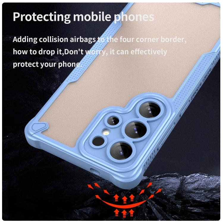 For Samsung Galaxy S25 Ultra 5G Armor Glaze PC Hybrid TPU Phone Case(Blue) - Galaxy S25 Ultra 5G Cases by buy2fix | Online Shopping UK | buy2fix