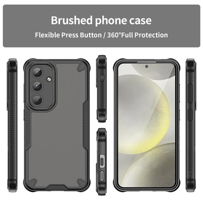 For Samsung Galaxy S25 5G Armor Glaze PC Hybrid TPU Phone Case(Black) - Galaxy S25 5G Cases by buy2fix | Online Shopping UK | buy2fix