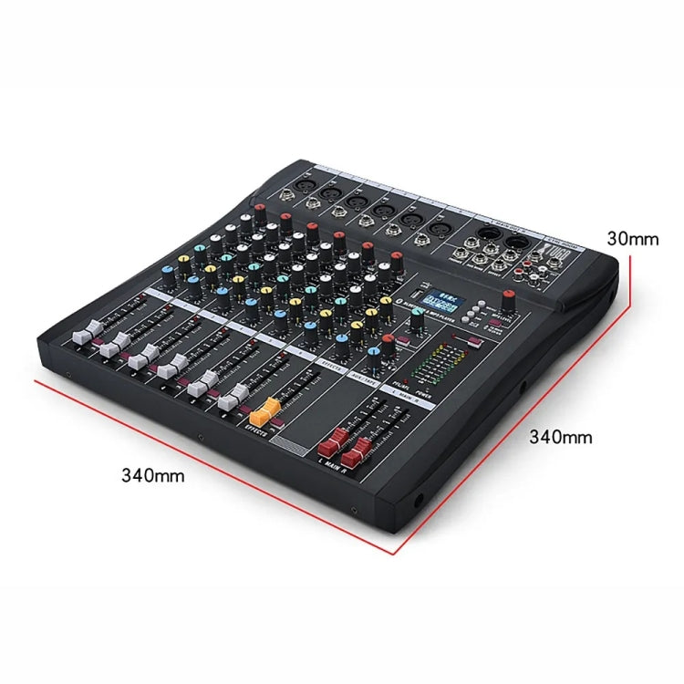 XTUGA CT60X 6-Channels Audio Mixer DJ Mixing Console with 48V Power Supply(UK Plug) - Live Sound Effects Processors by XTUGA | Online Shopping UK | buy2fix