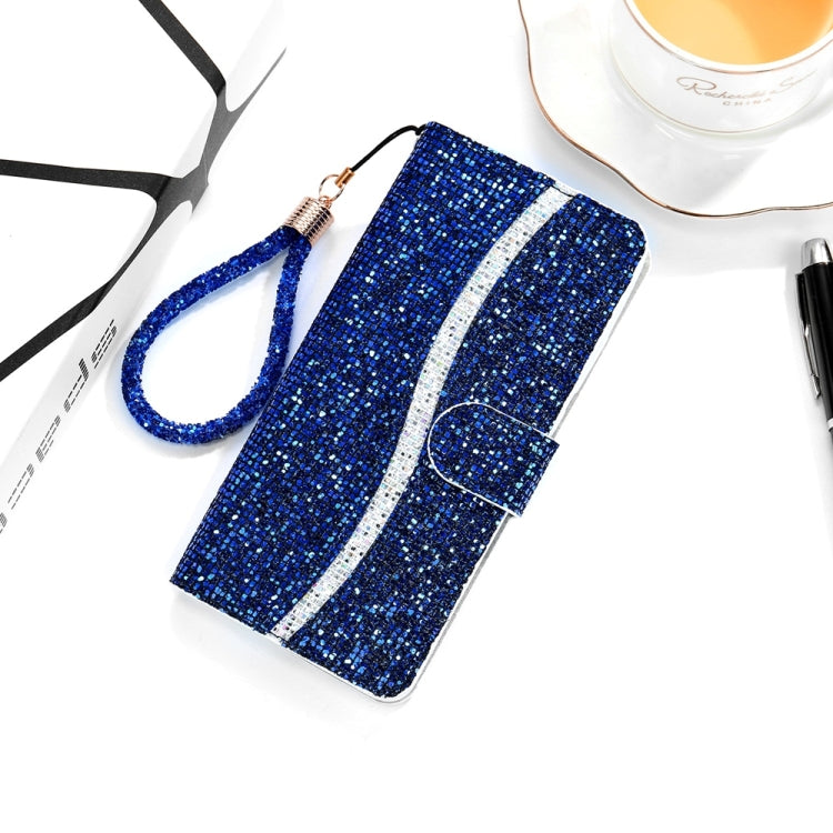 For Samsung Galaxy S25+ 5G Glitter Powder Filp Leather Phone Case(Blue) - Galaxy S25+ 5G Cases by buy2fix | Online Shopping UK | buy2fix