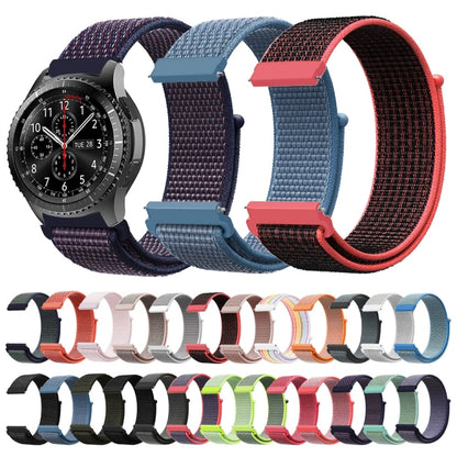 For Samsung Galaxy Watch 42mm Nylon Braided Watch Band(Red Black) - Watch Bands by buy2fix | Online Shopping UK | buy2fix