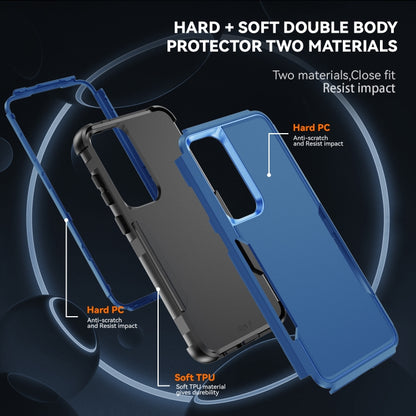 For Samsung Galaxy S25 5G TPU + PC Shockproof Protective Phone Case(Royal Blue + Black) - Galaxy S25 5G Cases by buy2fix | Online Shopping UK | buy2fix