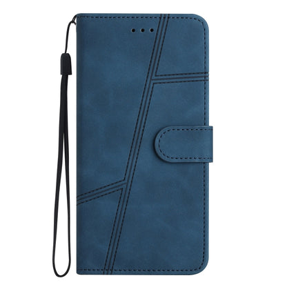 For Samsung Galaxy S25 Ultra 5G Skin-feel Stitching Leather Phone Case(Blue) - Galaxy S25 Ultra 5G Cases by buy2fix | Online Shopping UK | buy2fix