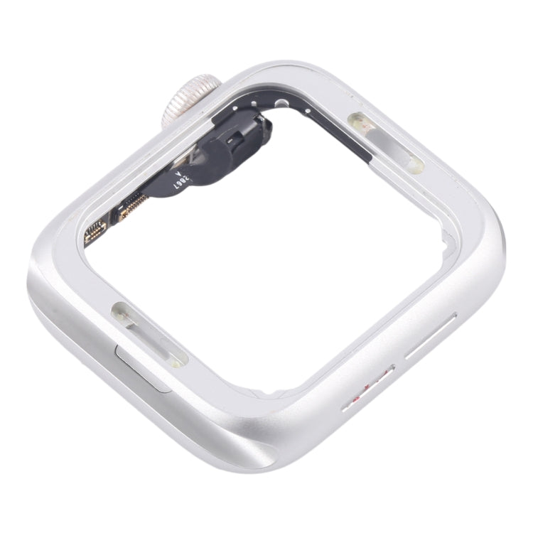 For Apple Watch Series 5 44MM LTE Aluminium Alloy Middle Frame Bezel Plate with Crown Spin Axis Flex Cable(Silver) - Middle Frame by buy2fix | Online Shopping UK | buy2fix