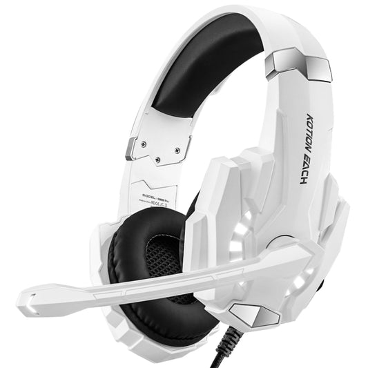 KOTION EACH G9000 Pro On-Ear Gaming Headset with Mic, Cable Length: About 2.1m(Black White) - Multimedia Headset by KOTION EACH | Online Shopping UK | buy2fix