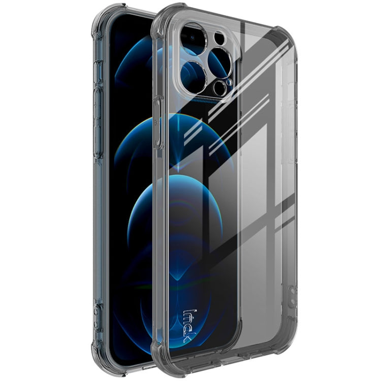 For iPhone 12 Pro IMAK All Coverage Shockproof Airbag TPU Case (Transparent Black) - iPhone 12 / 12 Pro Cases by imak | Online Shopping UK | buy2fix