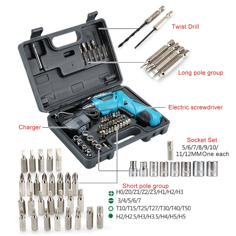 KANGRUI 4.8V Multi-functional Household Electric Screwdriver Electric Drill Electric Screwdriver Set - Drill & Drill Bits by buy2fix | Online Shopping UK | buy2fix